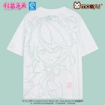 Vocaloid Hatsune Miku Summer Blossom Moeyu Miku Merch White Round Neck T-Shirt